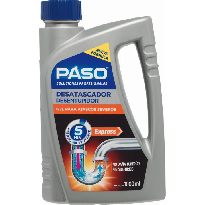 Desatascador en gel ultra potente 1000ml Paso - 1