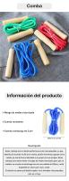 Pack de 6 a 24 unidades de Comba para saltar, Mango de madera, 3 colores diferentes, Longitud de 240 cm, Regalos para niños, Detalles cumpleaños infantil para invitados, Regalos boda para niños, Regalantes.com - details 0