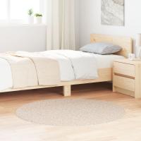 Alfombra de pelo largo vidaXL con respaldo de látex Crema ø120 cm - details 0