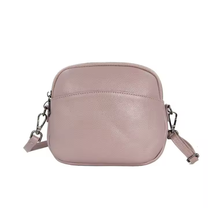 Bolso de hombro pequeño informal de cuero multifuncional para mujer, piel de vaca real suave - 1