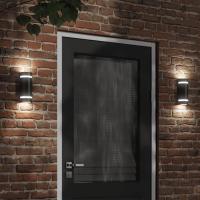 vidaXL Lámpara de pared de exterior aluminio fundido negro Dimensiones 80 x 100 x 240 mm, 80 x 100 x 150 mm - details 0