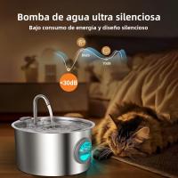 Fuente De Agua Para Mascotas De 3.2L En Acero Inoxidable Con Enchufe USB Y Filtro Automático Ultra Silencioso Para Gatos Y Perros - details 5