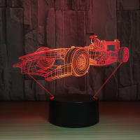 Lámpara De Noche LED Cambiante En 7 Colores Con Modelado De Coche De Carreras F1 Luz De Ambiente Para Dormitorio Y Escritorio Decoración Para Niños Regalos Luminaria Moderna USB - details 2