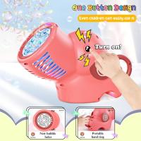 Pistola De Burbujas Portátil Para Niños Y Niñas Máquina De Burbujas De Jabón Eléctrica Para Fiestas Al Aire Libre Regalo Para Niños - details 8
