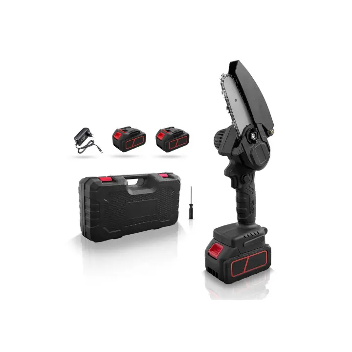 Mediawave Store Mini batería de motosierra eléctrica inalámbrica 48VF cuchilla 4 pulgadas para macetas de jardín y mejoras para el hogar Hardware herramientas eléctricas Multitools DIY herramienta inalámbrica - 1