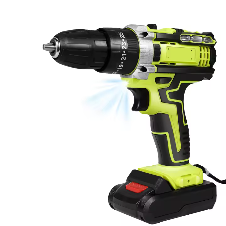 Taladro inalámbrico portátil de 28 V, 25 + 3 ajustes de par, 2 baterías y 1 cargador, juego de 24 piezas, ideal para reparaciones domésticas y bricolaje. - 1
