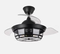 FABRILAMP PREMIUM Ventilador Motor Dc Tornado Mini NEGRO 3x bombilla E27 40/91D 3aspas Desplegables 6velocidades C/remoto Y Temporizador 1/4H Verano/Invierno Incluye mando a distancia y dos tijas de 10 y 25cm Productos originales calidad de confianza - details 3