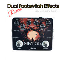 Pedal De Efectos Para Guitarra Rowin Dual Footswitch Ultimate Heavy Metal Boost Distortion 80s Y 90s Rock Metálica Hierro Completo - details 6