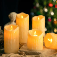 Velas LED Sin Llama De 5 Cm Decorativas Y Operadas Por Batería Para Casa Y Boda Forma Lisa Y Tear Shaped Material PP/plástico - details 0
