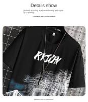 Camiseta De Verano Para Hombres Con Capucha Estampado De Dibujos Casuales Harajuku Streetwear Top De Manga Corta Suave Y Ligera Ropa De Moda Para Hombres - details 4