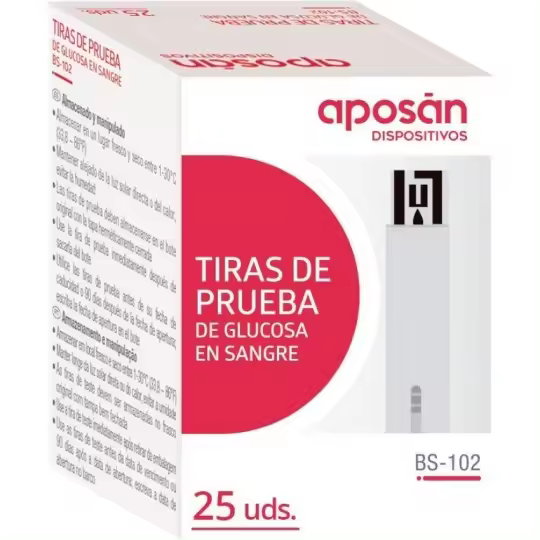 APOSAN TIRAS REACTIVAS GLUCEMIA 25 U - 1