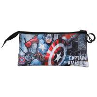 Estuche Portatodo Triple Fan Karactermania Marvel Capitán América 23x11x7cm - details 2
