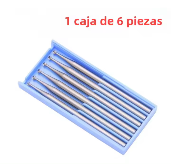 6pcs Brocas De Bola De Tungsteno Acero Para Grabado Y Carving 0.5-2.3mm Tamaño De Broca 2.35 Cola Para Madera Y Herramientas De Corte - 1