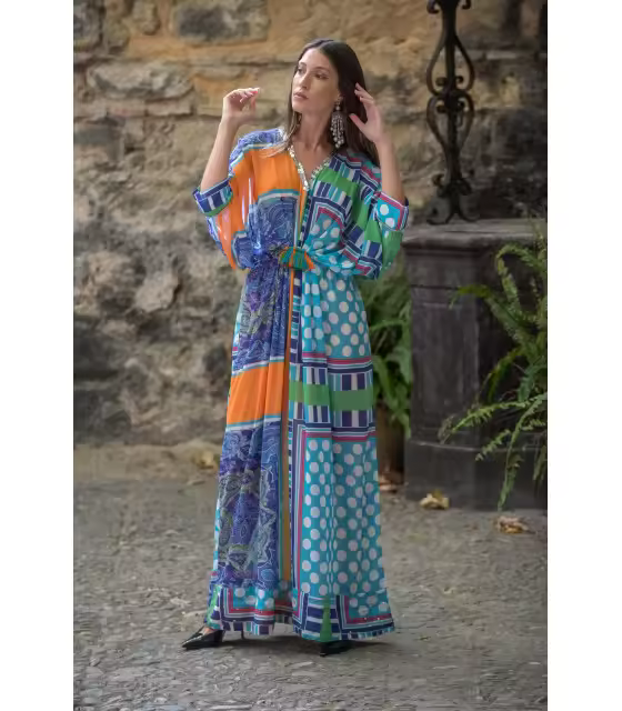 VESTIDO KAFTAN SOLEÁ SUNSET AND MOON  PV2281A - 1