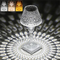 Lámpara De Mesa Recargable De Cristal Con Luz Cambiante Protección Para Los Ojos Para Decoración De Hogar Y Dormitorio - details 6