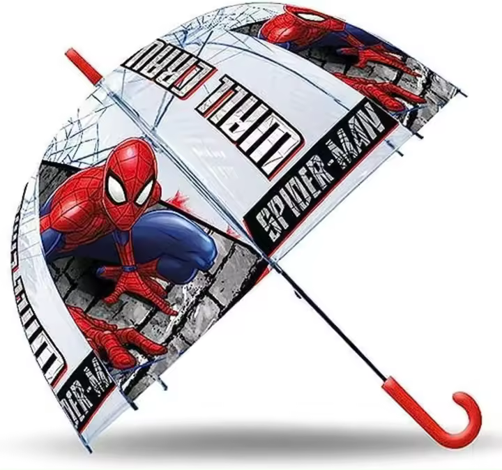 Paraguas Campana Transparente Spiderman Wall - 1