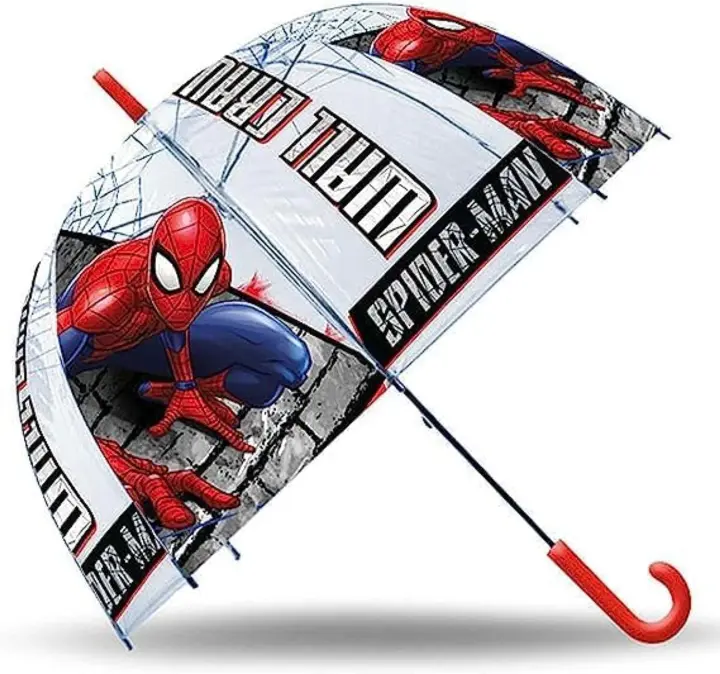 Paraguas Campana Transparente Spiderman Wall - 1
