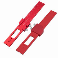 Regla De Bolsillo De Precisión 1/3Pcs Metal Con Escala De Pulgadas Y Metrás Aluminio Para Trabajos De Carpintería Con Parada De Deslizamiento Tipo T Para Scriptor - details 4