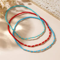 3pcs/set Pulseras De Vidrio Multicolor Y Cobre Estilo Bohemio Adecuado Para Niñas Para Usar En Vacaciones De Playa - details 1