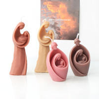 Molde De Silicona 3D Para Vela Mom Con Bebé Virgen Mold De Cera Y Resina Figura Humana Regalos De Arte Abstracto Familiar - details 10