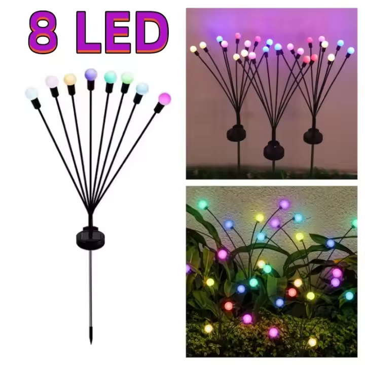 Luces Solares De Mosquiteros 6/8/10 LED Para Jardín Impermeables Decoración De Paisaje Y Adecuadas Para Decoración Festiva - 1