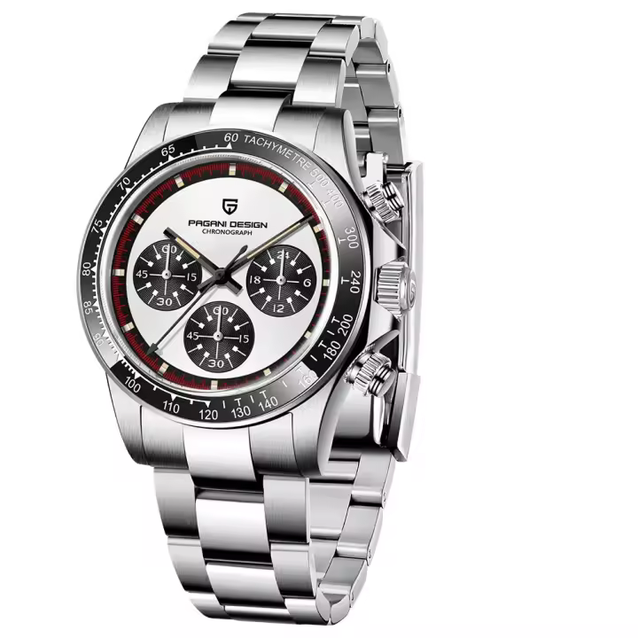 Reloj Deportivo Para Hombre PAGANI DESIGN V2 40MM Cuarzo Vidrio De Zafiro Luminoso Cronógrafo Acero Inoxidable Resistente Al Agua - 1