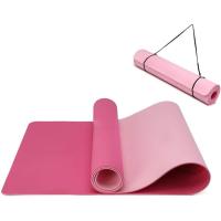 Estera de yoga Esteras de yoga antideslizantes gruesas para mujeres Hombres Esteras de ejercicio para gimnasio en casa con correa de transporte TPE Estera de entrenamiento ecológica para yoga Meditación Pilates 183x61x0,6 cm - details 1