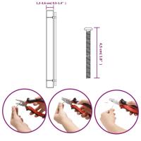vidaXL Tiradores para armarios 10 uds acero inoxidable negro 480 mm - details 7