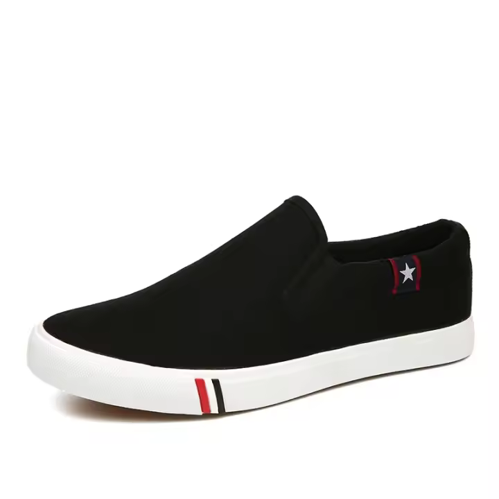 Zapatillas De Lona Clásicas Para Hombre Zapatos Casuales Slip on Loafers Antideslizantes Para Caminar Y Skateboarding Zapatillas Vulcanizadas Planas - 1