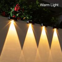 Luces LED solares de 2 piezas para exteriores, lámpara de pared superbrillante, impermeable, alimentada por energía Solar, para jardín, balcón, patio, escaleras, farola - details 3