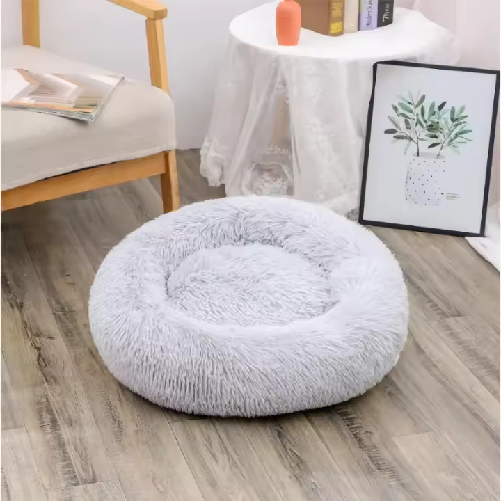 Casa De Gato De Peluche Casa Para Perro Invierno Cálido Puede Ser Desmontado Y Lavado Nido Circular Ayuda Para Dormir - 1