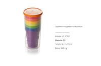 Arco Iris 7 Unidades de plástico conjunto reusable Agua Taza picnic Viajes Fashion Fun portátilArco Iris traje Taza Fiesta Niños Bebida Taza - details 3