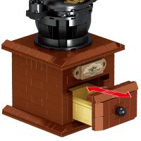 Conusea Bloques De Construcción Vintage Máquina De Café Clásica Para Decoración De Escritorio Juguetes Para Niños Y Adultos Mayor De 14 Años Material ABS Tamaño Micro - details 2
