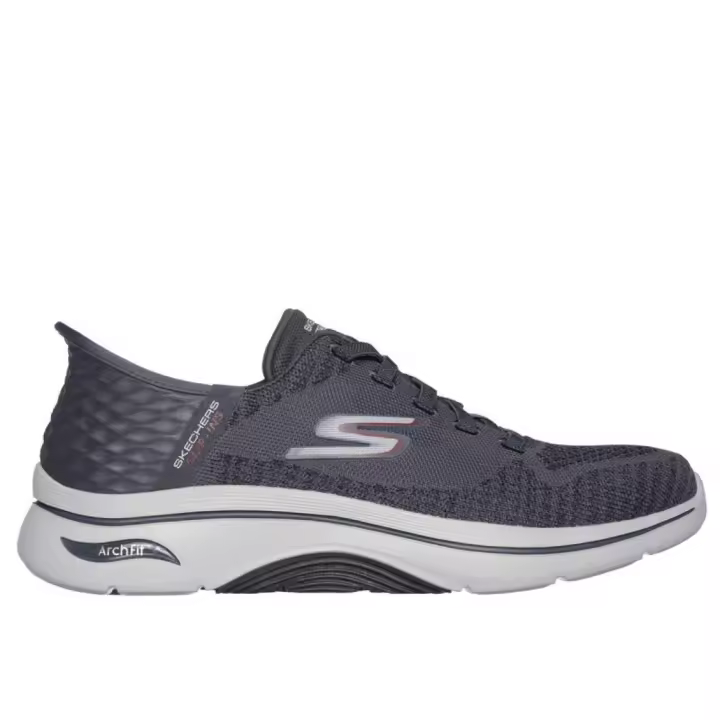 SKECHERS 216601 CCRD GO WALK ARCH-FIT 2.0 GRAND SELECT 2 GREY SLIP-INS + ARCH-FIT - Zapatillas para caminar hombre gris, comodidad y soporte avanzados - 1