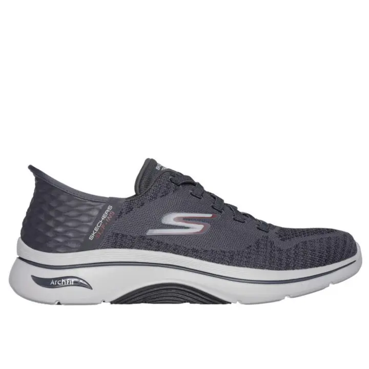 SKECHERS 216601 CCRD GO WALK ARCH-FIT 2.0 GRAND SELECT 2 GREY SLIP-INS + ARCH-FIT - Zapatillas para caminar hombre gris, comodidad y soporte avanzados - 1