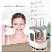2025 with Secado rápido 30 Min - Máquina 3 en 1 Para Limpieza Ultrasónica, Desinfección UV y Cuido de Pinceles (Certificado CE, 5 Boquillas) - Ideal Hogar/Profesionales (Oro Rosa/Blanco) - details 3