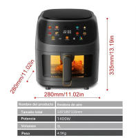 1400W Air Fryer, LED Touchscreen Display Oil Free Air Fryer, 8L Capacity Multi-function Hot Sale air fryers,8 Cooking Modes Oven - details 7