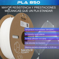 PLA 850  Pack 2Kg  1,75mm  SUPERIOR al PLA Standar  Mayor Resistencia y Prestaciones Mecanicas  Marca SAKATA 3D FILAMENTS  Directo de la Fabrica  Filamento 3D  Filamento para impresora 3D  Impresora 3D - details 2