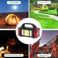 Linterna LED De Alta Potencia Para Camping Torcha De Trabajo Luz Solar Recargable 4 Modos USB Impermeable Para Exteriores - details 13