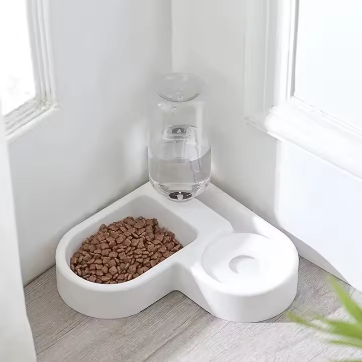 Juego De Tazas Para Perros Y Gatos Doble Alimento Y Agua Apta Para Pequeños Perros Y Gatos Material Plástico Universal - 1