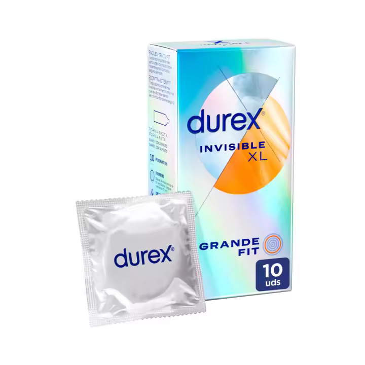 Durex - Preservativos Invisible XL para Mayor Sensación Packs 10-20-40 Condones para un Sexo Seguro - 1