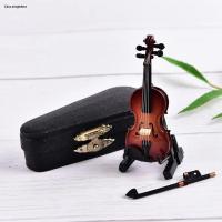 Mini Violín Muestral De Madera 8cm Adorno Decorativo Musical Instrumentos Miniatura Soporte Incluido Regalo Para Adultos - details 3