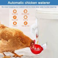 Kit De Alimentador Automático Para Pollos 4PCS Tazas De Bebida Para Pato Ganso Gallo Pato Doméstico Y Pollo Silvestre Suministros De Riego Y Alimentación - details 2