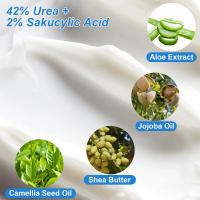 Crema de 7,06 onzas / urea 42% más ácido hidrofólico 2%, crema de pies de urea para el cuidado de los pies, talón agrietado para el tratamiento de la reparación de las manos de la rodilla y el codo, crema hidratante de los pies, piel muerta de callos de p - details 3