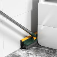 Cepillo De Piso 3 En 1 Con Mango Largo Y Cepillo Ajustable Herramientas De Escobilla Para Limpieza De Cocina Y Baño Con Mágica Escoba Y Cepillo De Níquel - details 6