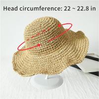 Sombrero de Paja para Mujer - Gorra Plegable de Ala Ancha - Protección UV - details 0