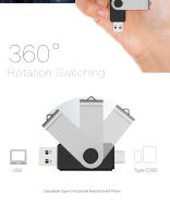 USB Flash Drive 2 En 1 128GB Tipo-C Memoria Stick 64GB Rotatable Bolígrafo 32GB Para Teléfono Android Creativo U Disco Regalo 16GB 8GB - details 5