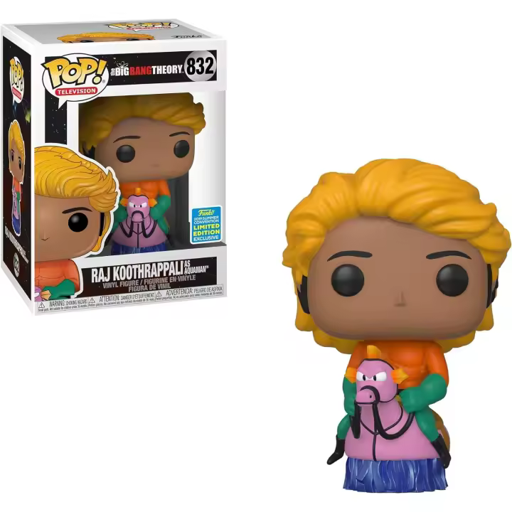 Raj Koothrappali As Aquaman The Big Bang Theory Pop Sdcc 2019 Exclusive Summer Convention - 1