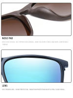 Gafas De Sol Polarizadas Vintage Cuadradas De Lujo Para Pesca Y Ciclismo Resistentes Al Viento Protección UV400 Para Hombres Y Mujeres Gafas De Viaje Y Conducción Moda - details 11