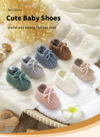 Botines De Primer Pasos Para Bebés Recién Nacidos Niño Y Niña Suéter Tejido Sólido Calzado Infantil Cálido Accesorios De Ropa Transversales Todas Las Estaciones - details 0